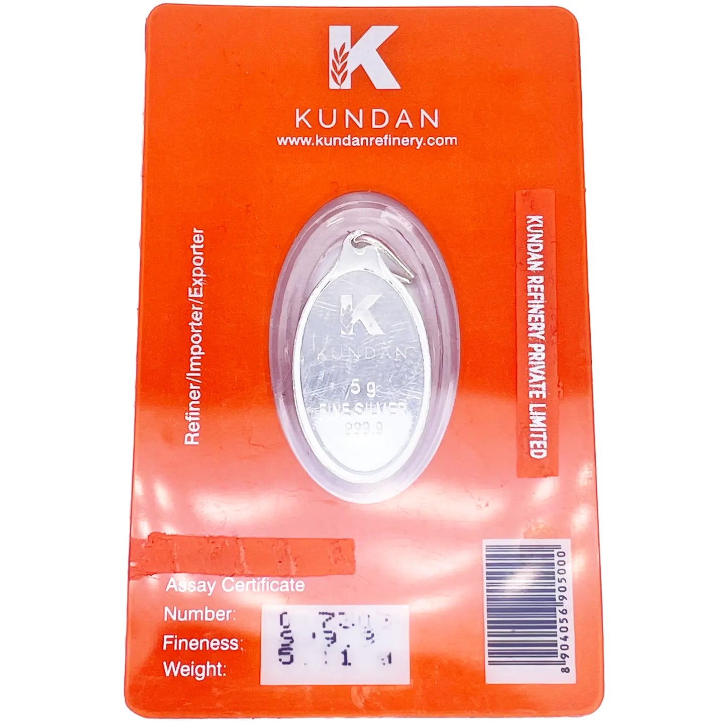 999.9 Fine Pure Silver 5 Grams Coloured Om Pendant Sealed Pack 