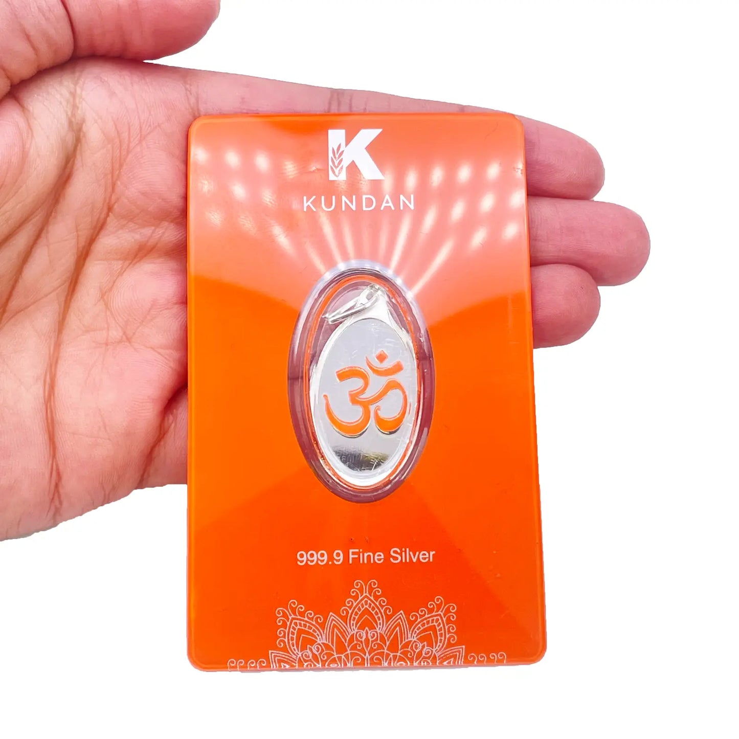 999.9 Fine Pure Silver 5 Grams Coloured Om Pendant Sealed Pack 