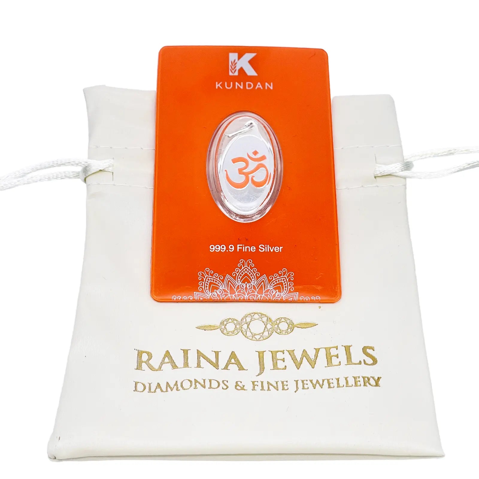 999.9 Fine Pure Silver 5 Grams Coloured Om Pendant Sealed Pack 