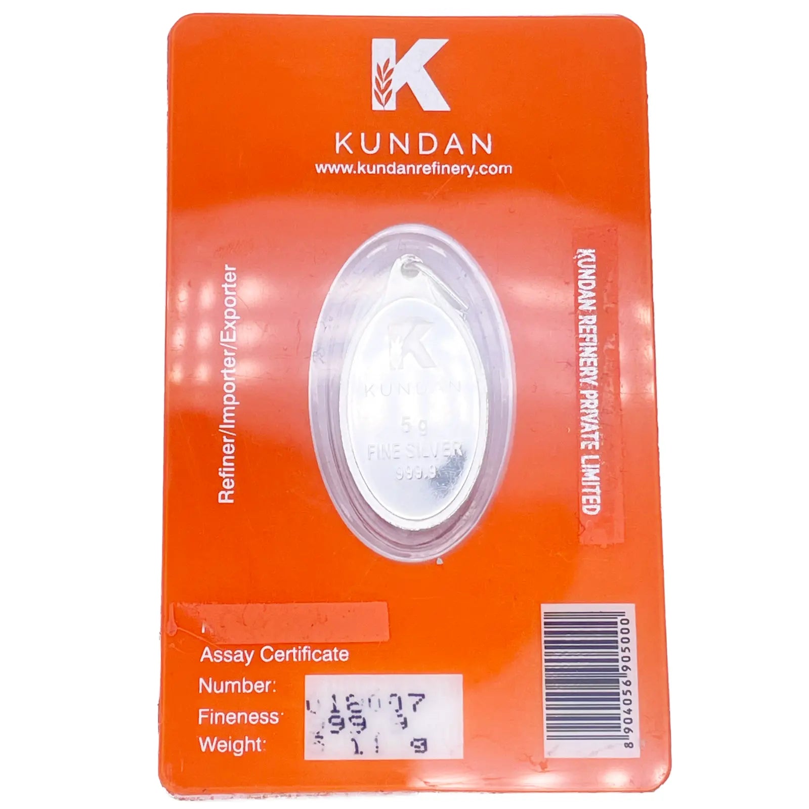 999.9 Pure Silver 5 Grams Coloured Khalsa / Khanda Sikh Pendant Sealed Pack 