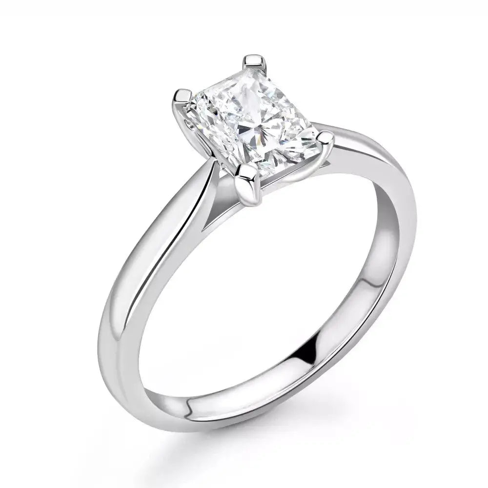 Emerald Cut Natural Diamond Solitaire Engagement Ring 0.50ct GIA Certified  Diamond Ring