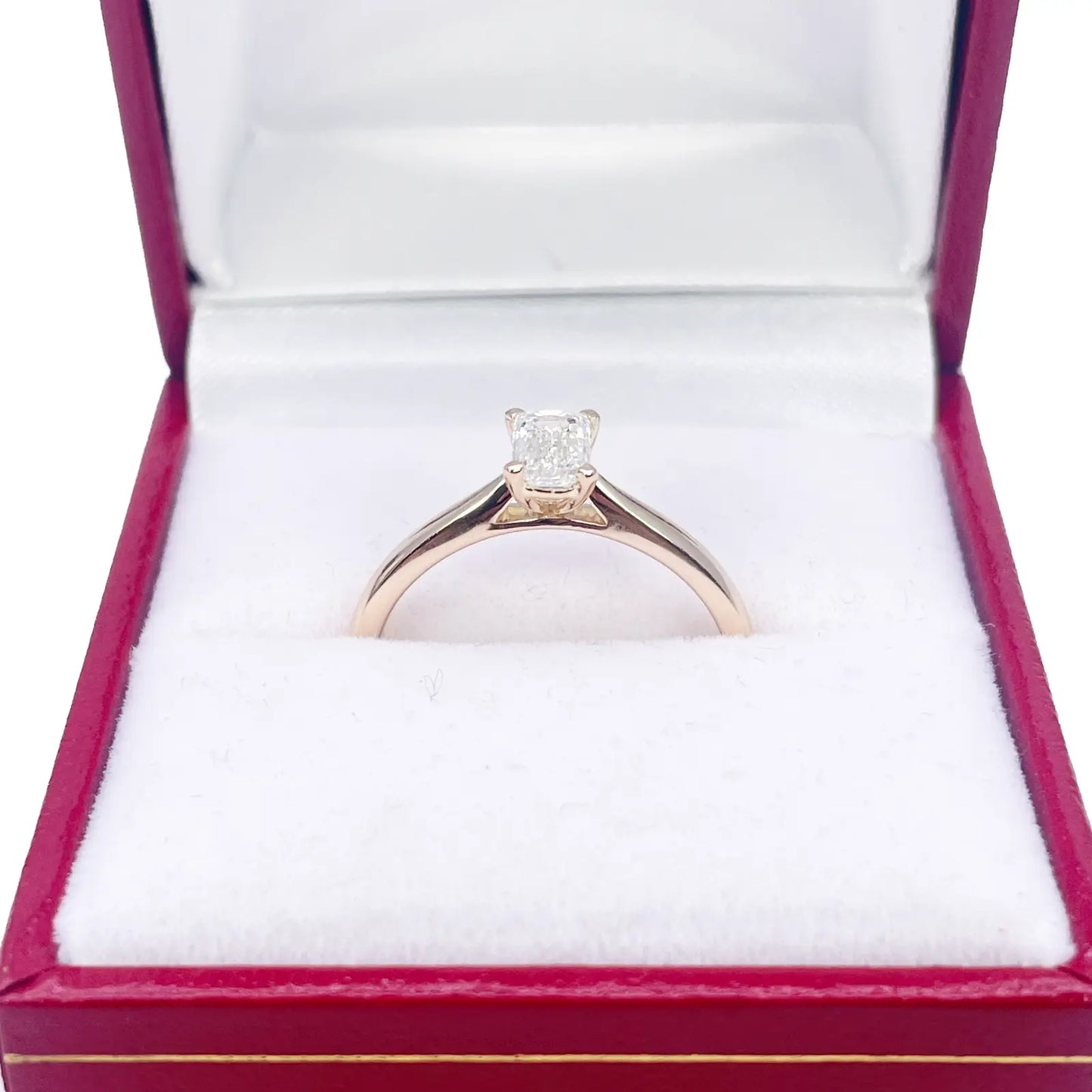 Emerald Cut Natural Diamond Solitaire Engagement Ring 0.50ct GIA Certified  Diamond Ring