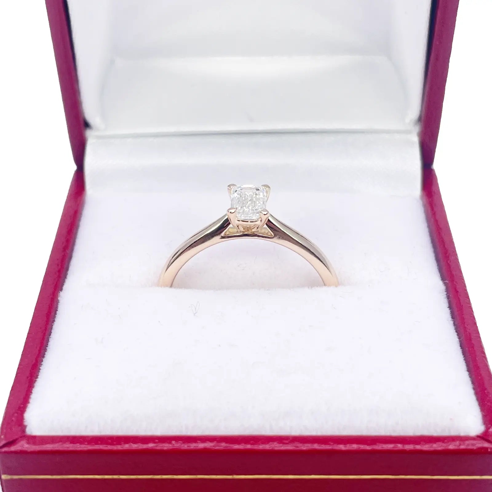 Emerald Cut Natural Diamond Solitaire Engagement Ring 0.50ct GIA Certified  Diamond Ring