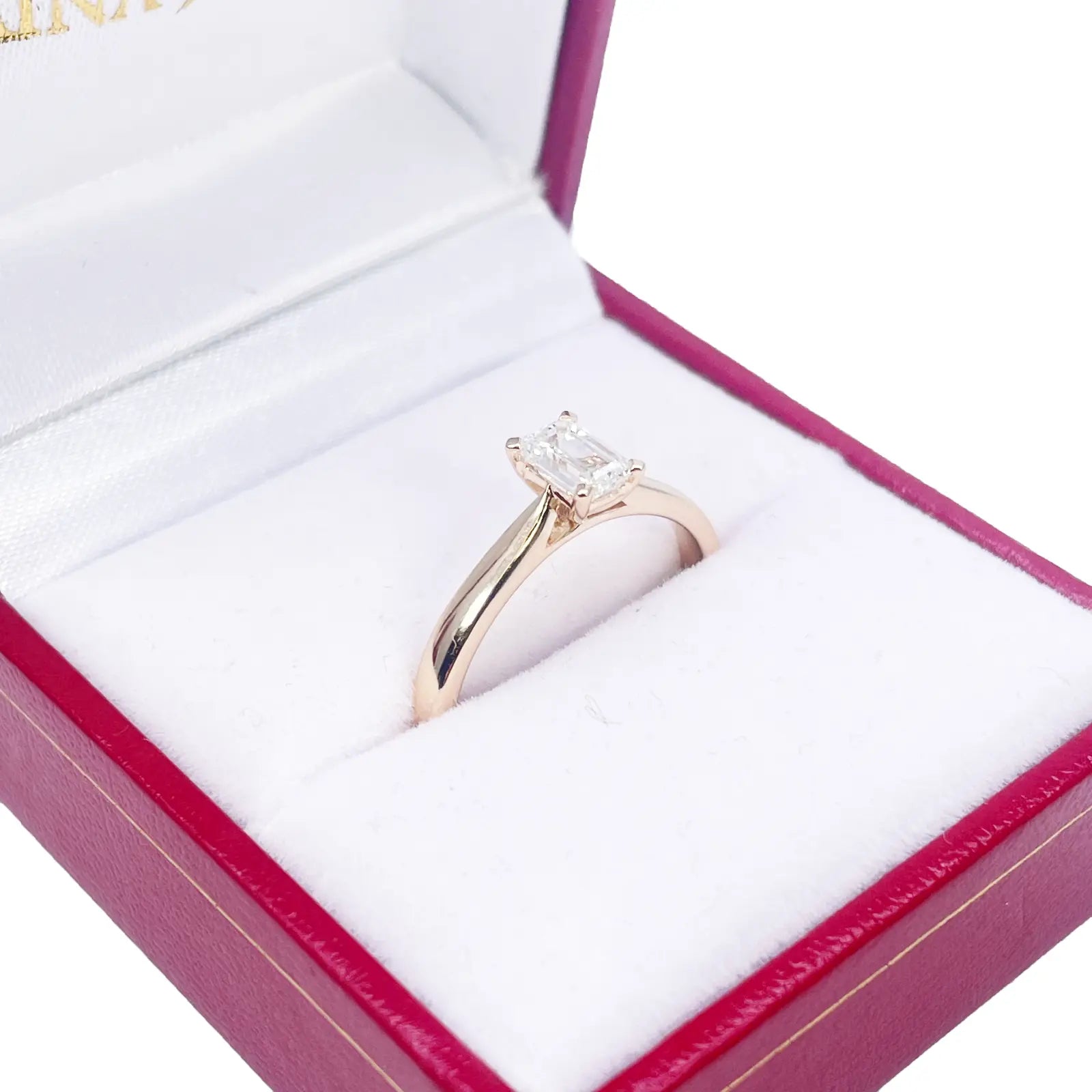 Emerald Cut Natural Diamond Solitaire Engagement Ring 0.50ct GIA Certified  Diamond Ring