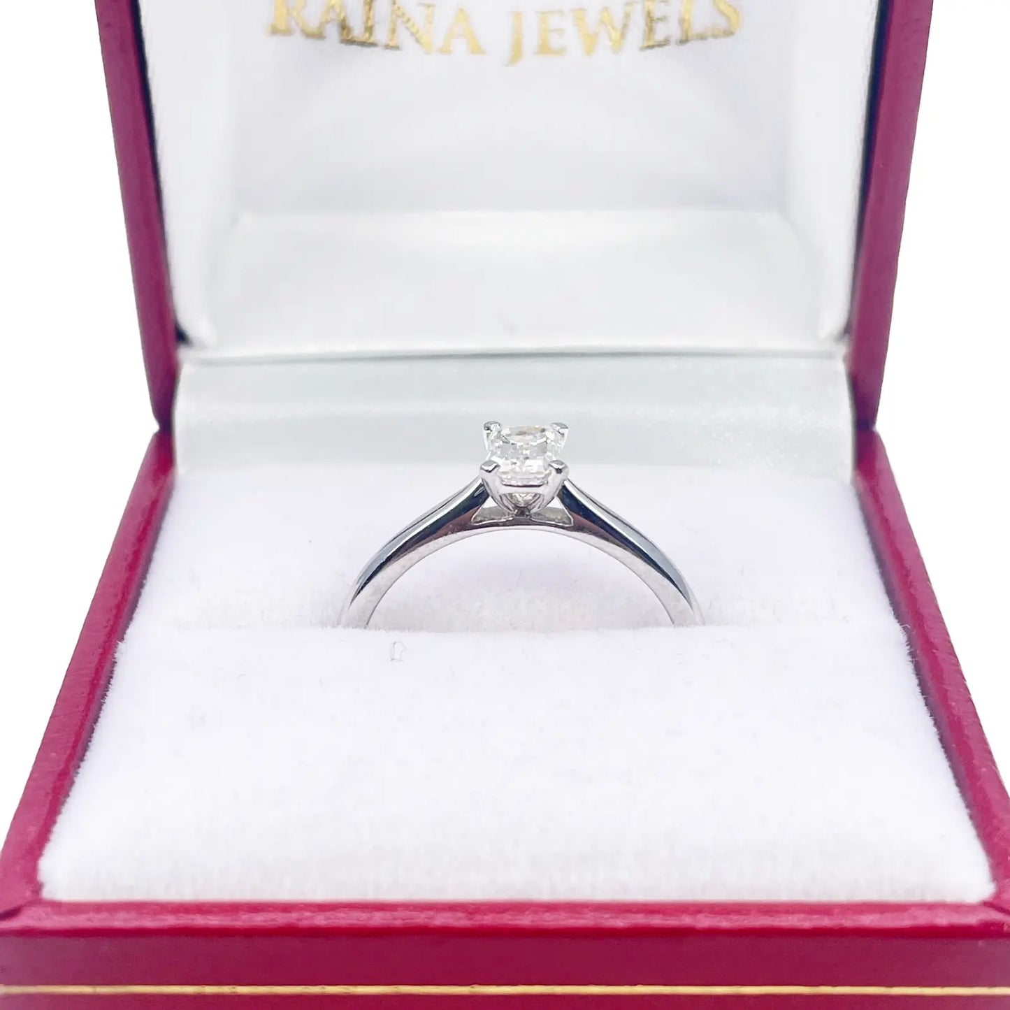 Emerald Cut Natural Diamond Solitaire Engagement Ring 0.50ct GIA Certified  Diamond Ring