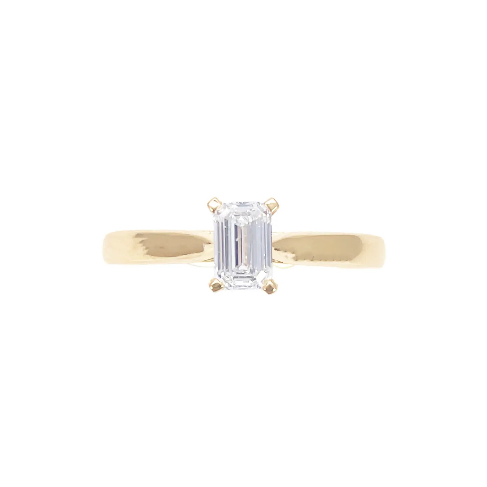Emerald Cut Natural Diamond Solitaire Engagement Ring 0.50ct GIA Certified  Diamond Ring