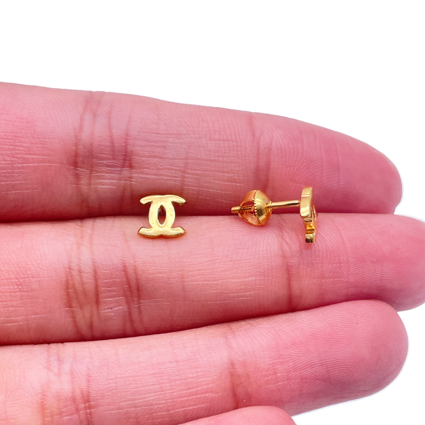 22ct Yellow Gold C Intwined Classy Studs Earrings