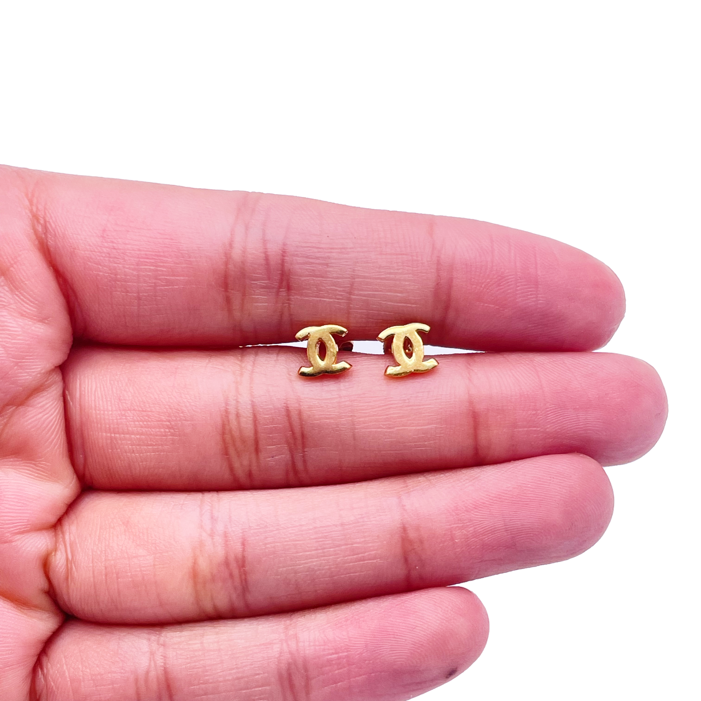 22ct Yellow Gold C Intwined Classy Studs Earrings