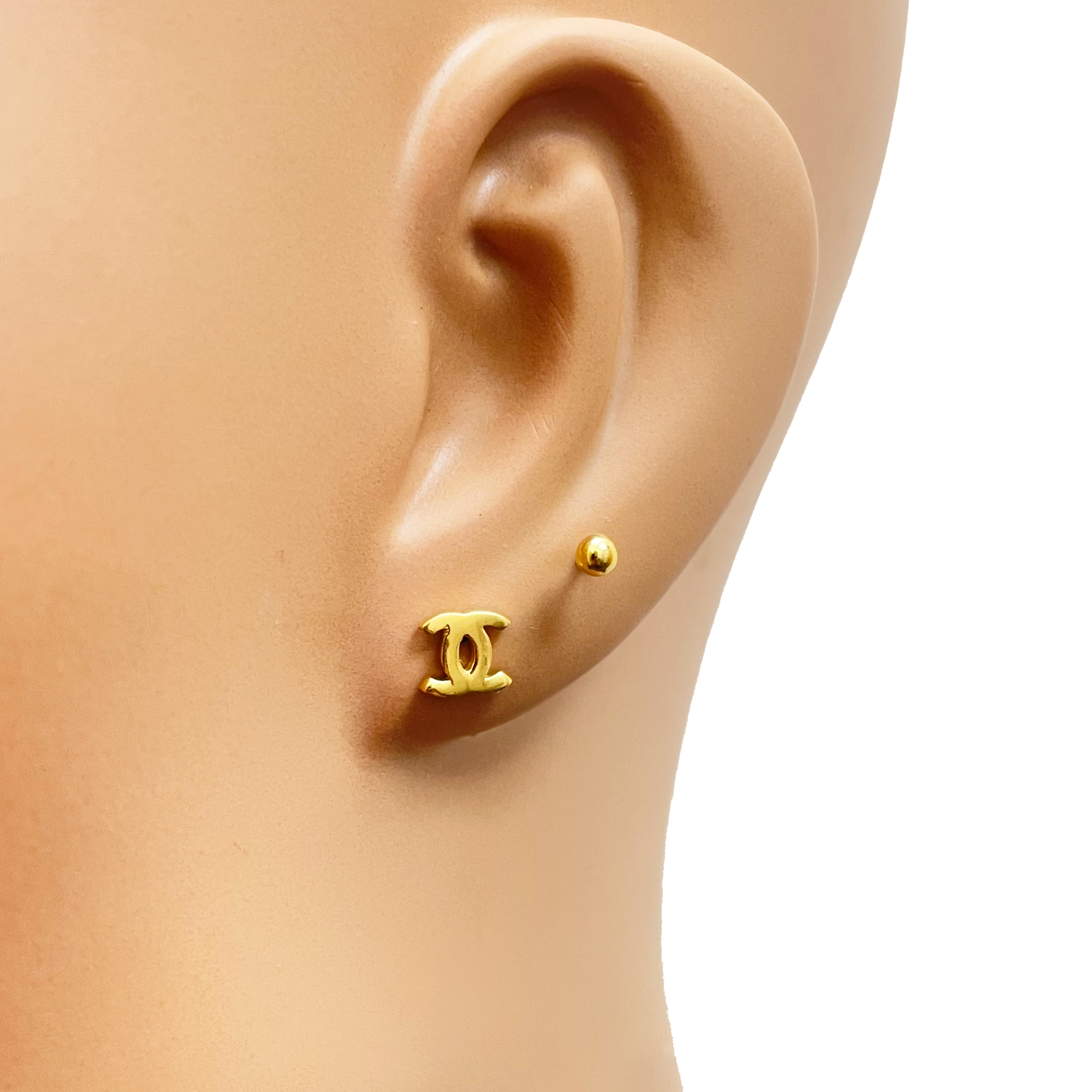 22ct Yellow Gold C Intwined Classy Studs Earrings