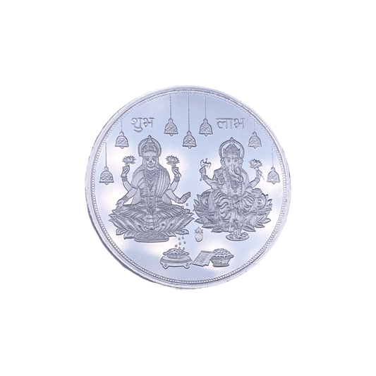 Silver Coin Lakshmi Ganesh Silver Gifts Diwali / Dhanteras 5gm-50gm Fine Silver 999.9