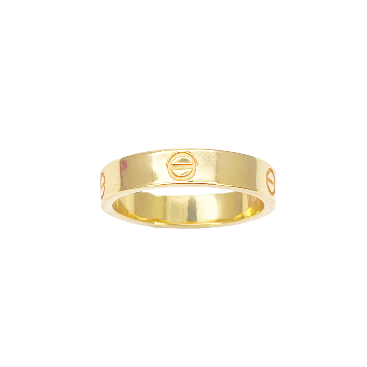22ct Yellow Gold Trendy High Polished Screw Design Ring