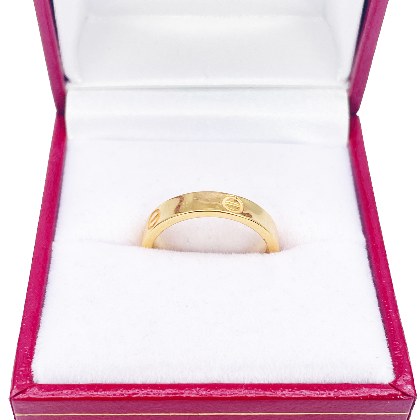 22ct Yellow Gold Trendy High Polished Screw Design Ring