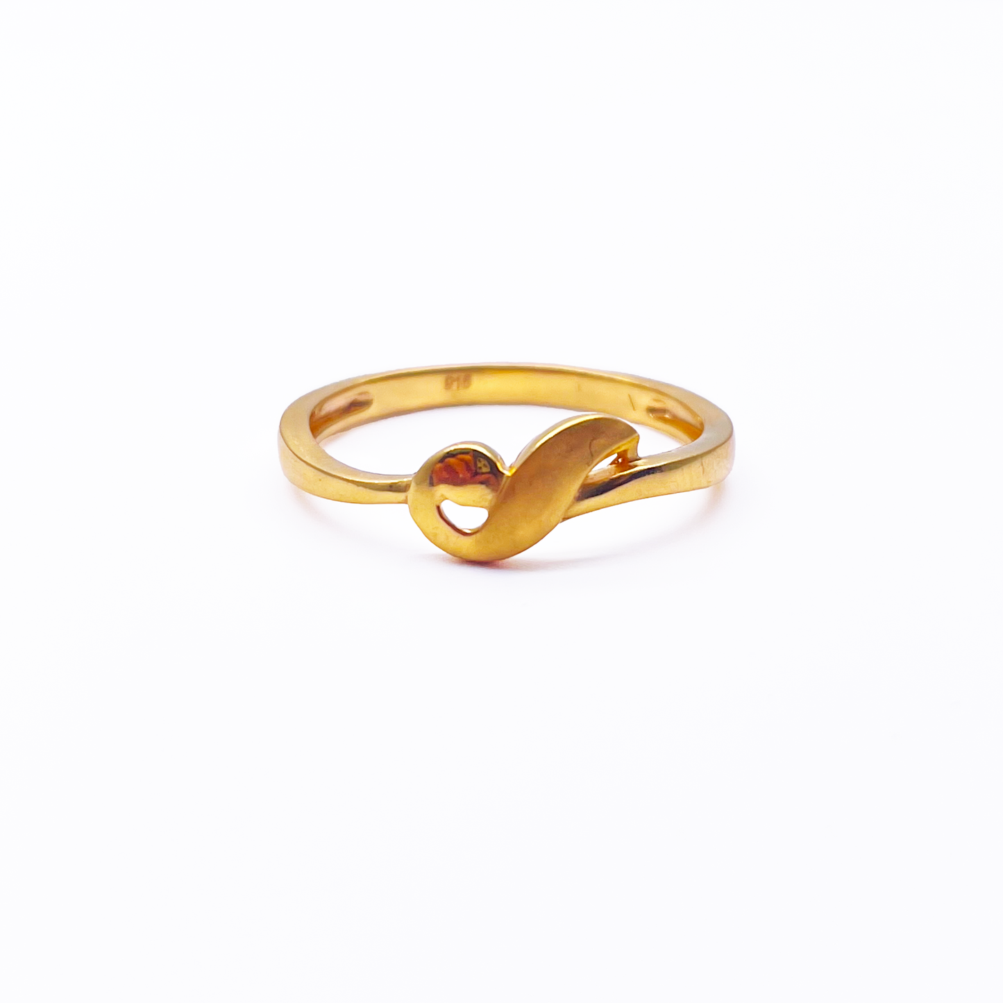 22ct Yellow Gold Polished & Matt Infinity Minimalistic Ring