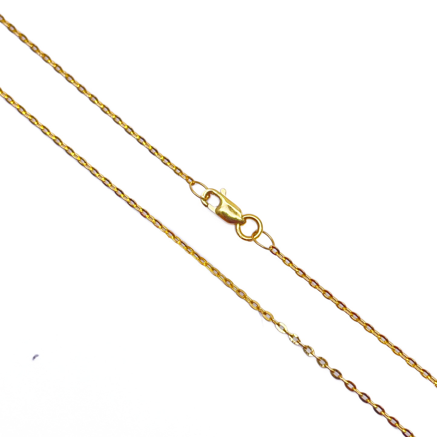 22ct Yellow Gold Cable Link Thin Chain 18''inches