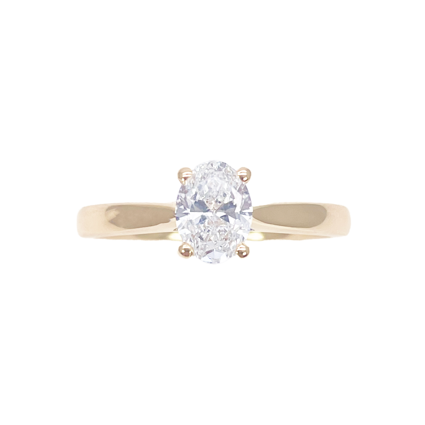 Oval Cut Natural Diamond Solitaire Engagement Ring 0.70ct GIA Certified  Diamond Yellow Gold Ring