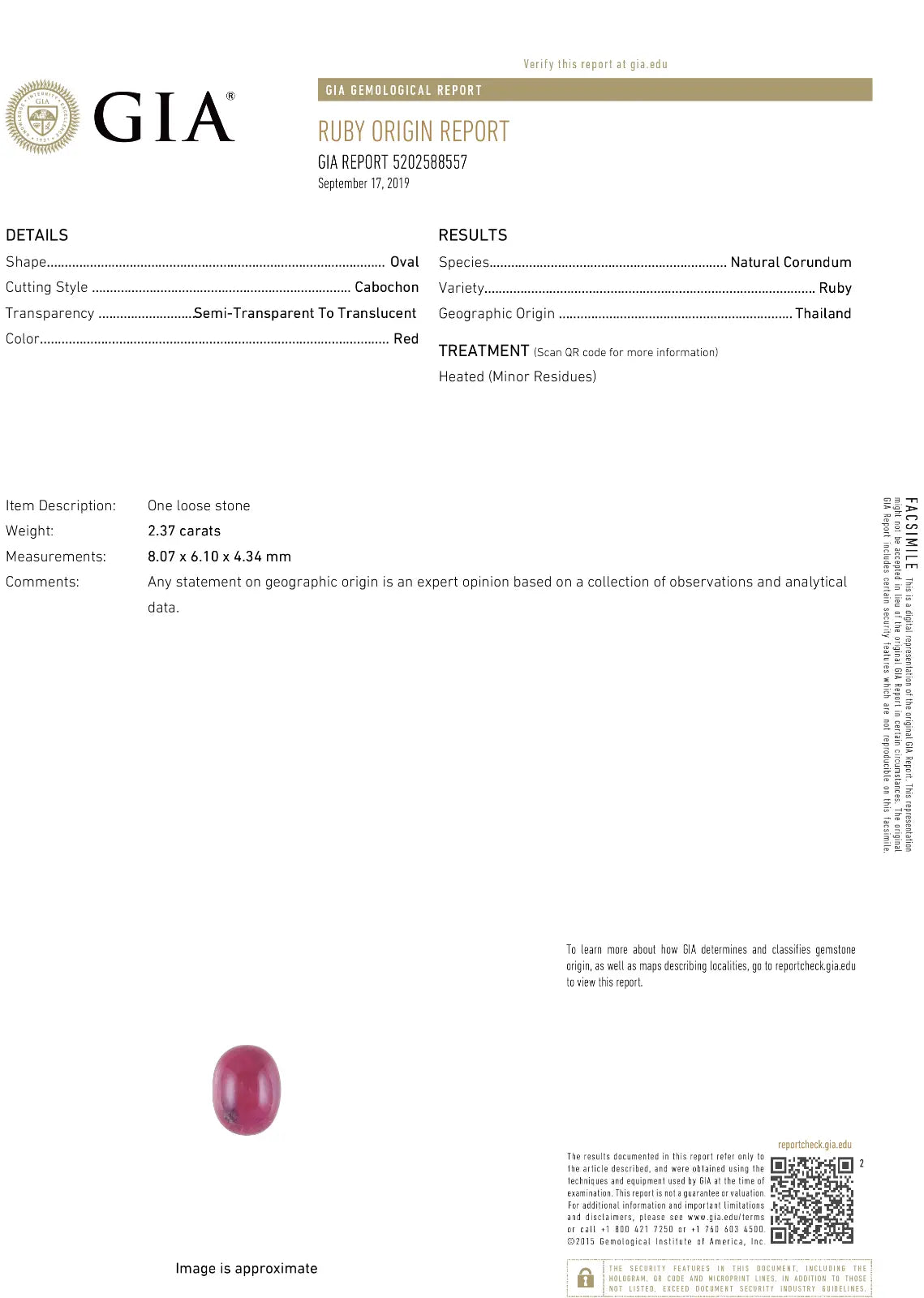 Platinum Cabochon Ruby & Diamond Oval Cluster Earrings 5.60ct GIA Certificate 