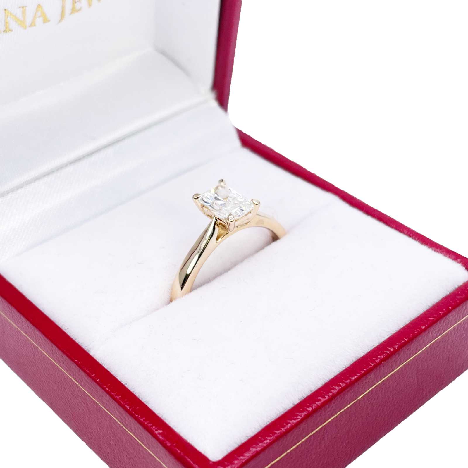 Radiant Cut Natural Diamond Solitaire Engagement Ring 0.50ct GIA Certified  Diamond Ring