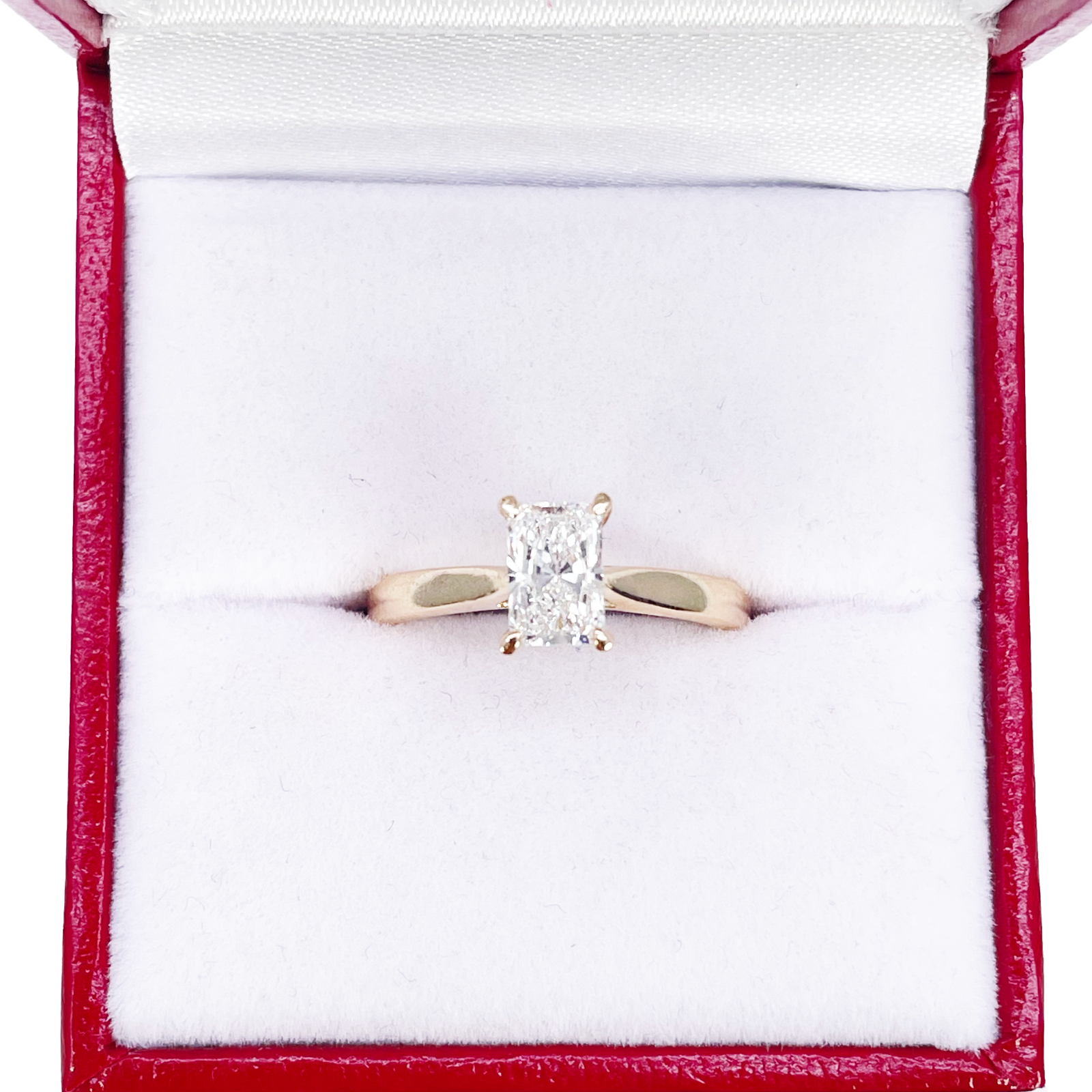 Radiant Cut Natural Diamond Solitaire Engagement Ring 0.50ct GIA Certified  Diamond Ring