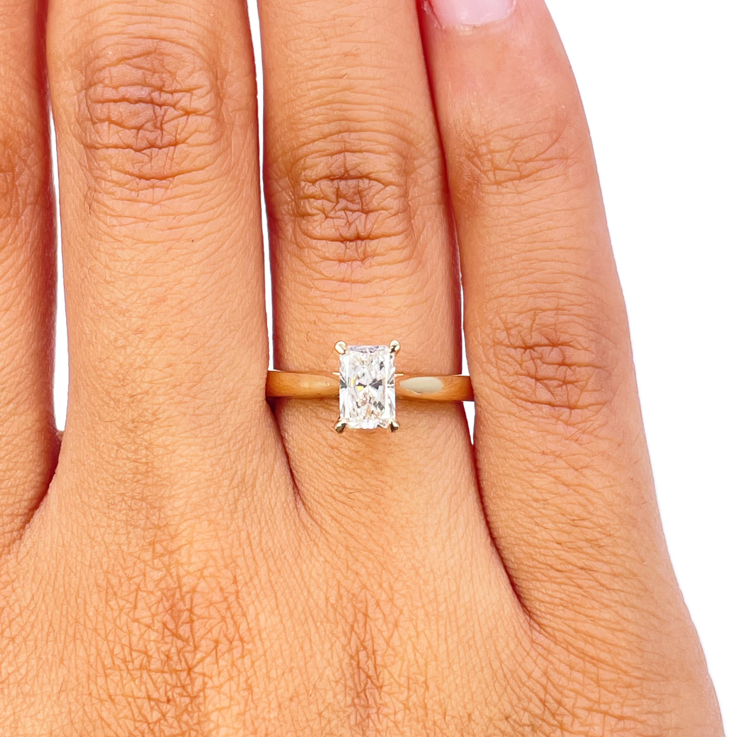 Radiant Cut Natural Diamond Solitaire Engagement Ring 0.70ct GIA Certified  Diamond Ring