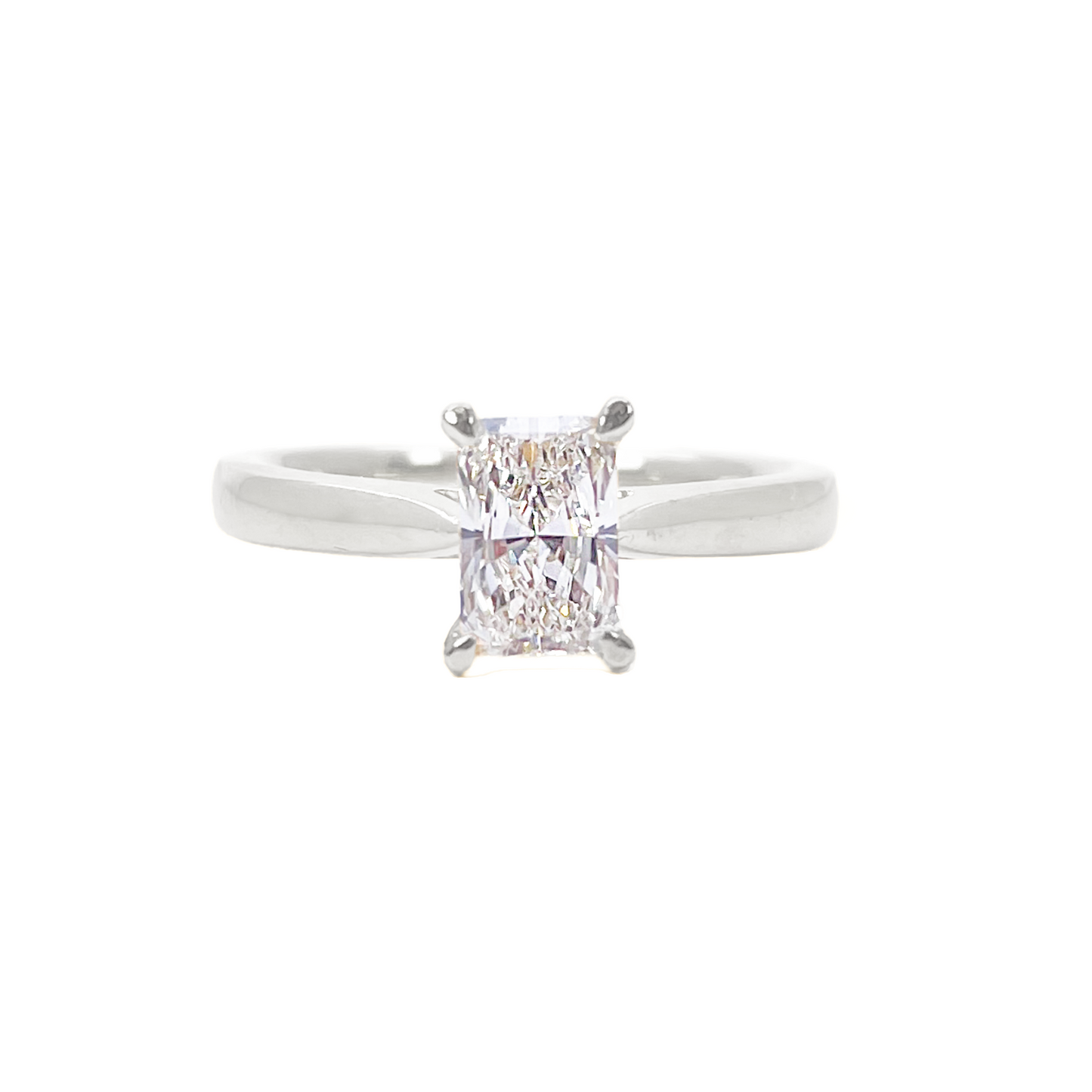 Radiant Cut Natural Diamond Solitaire Engagement Ring 0.70ct GIA Certified  Diamond Ring