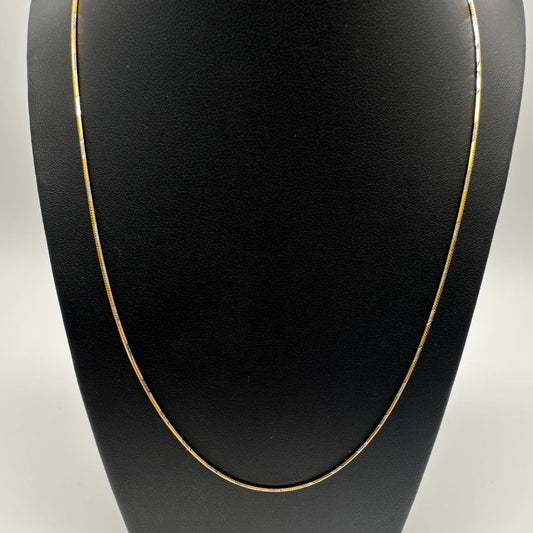 22ct Yellow Gold Ladies Fancy Bi-Colour Chain Necklace 18'' inch 6.2 Grams