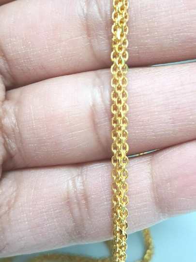 22ct Yellow Gold Mens/Ladies Fancy Round Mesh Chain Necklace 20'' inch Hallmarked