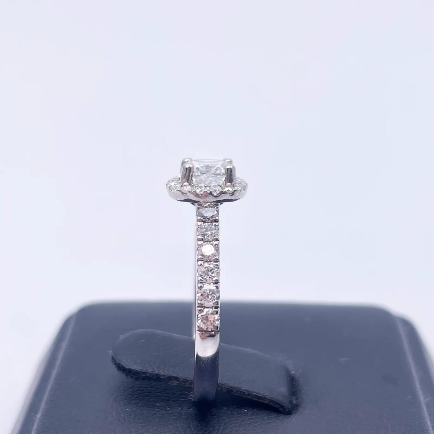 14ct White Gold 4-Claw Cushion Natural Diamond  Engagement Ring 1.28ct  Diamond Ring