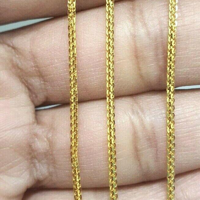 22ct Yellow Gold Men's/Ladies Fancy Chain Necklace 16'' inches