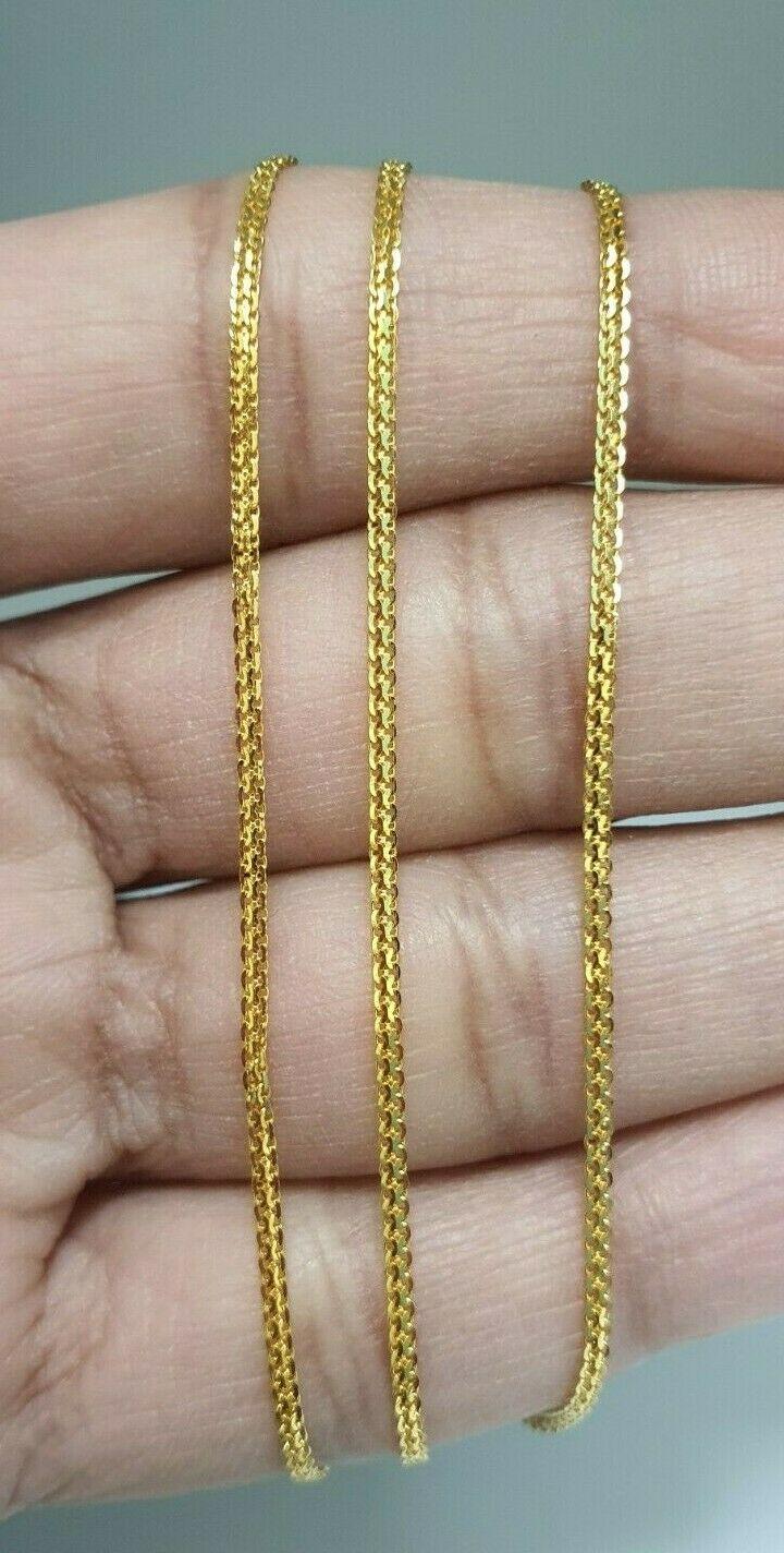 22ct Yellow Gold Men's/Ladies Fancy Chain Necklace 16'' inches