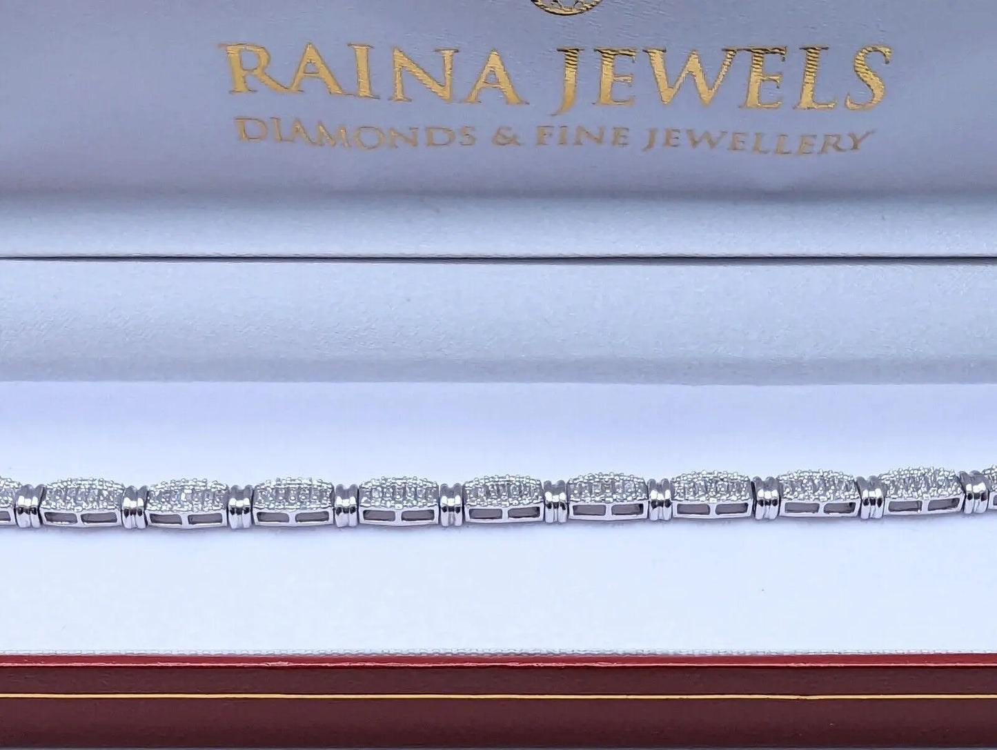 18Carat White Gold Diamond Tennis Bracelet 4claw 1.50cts 7.0  Diamond Bracelets