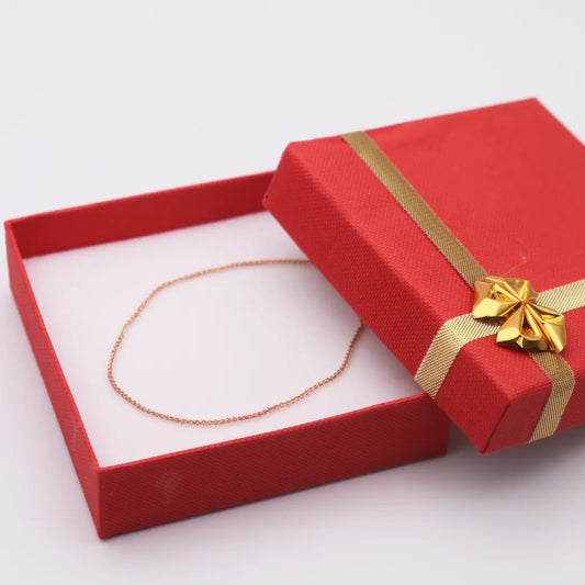 18ct Rose Gold Spiga Chain Bracelet 7.5 inches Hallmarked 1.7gms 