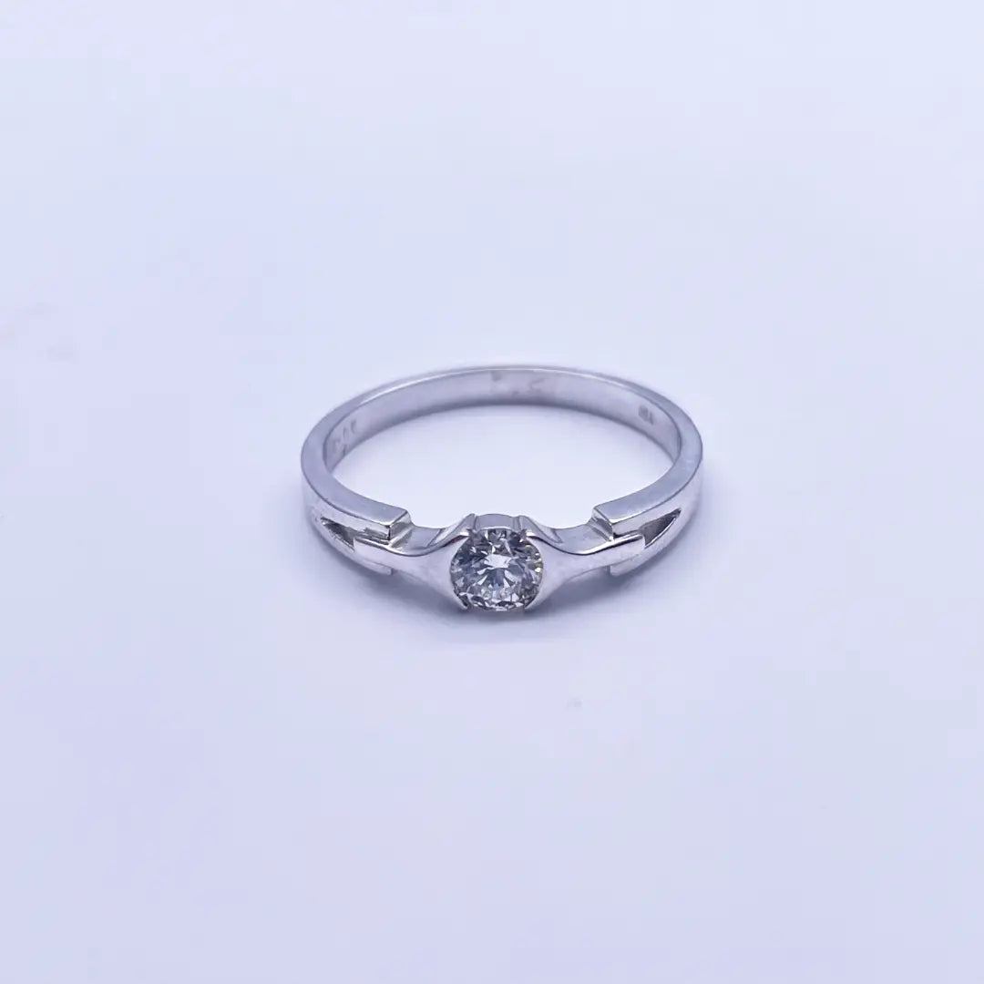 18ct White Gold Diamond Solitaire Ring 0.26ct  Diamond Ring