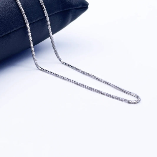 18ct White Gold Franco Necklace 16''inch 