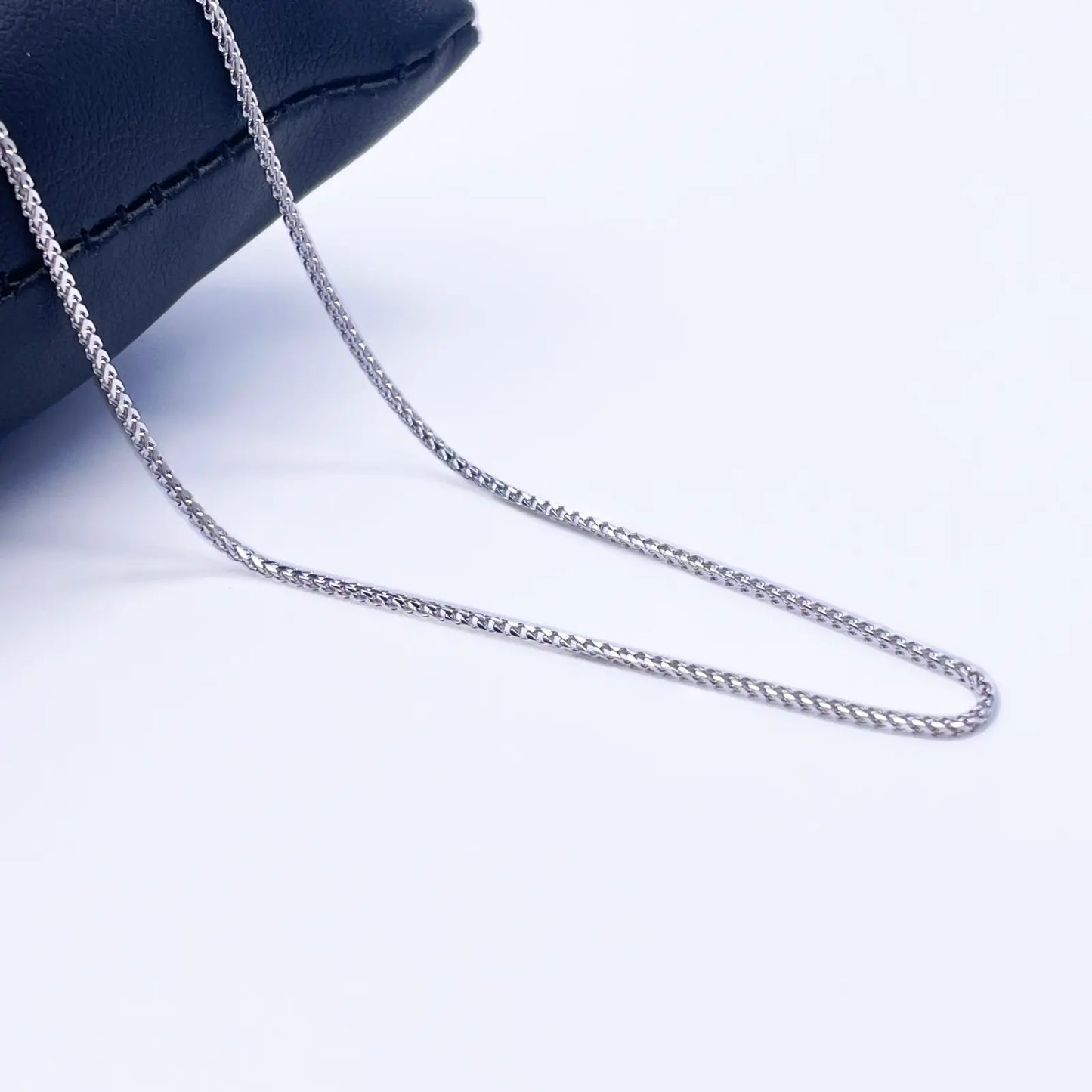 18ct White Gold Franco Necklace 16''inch 