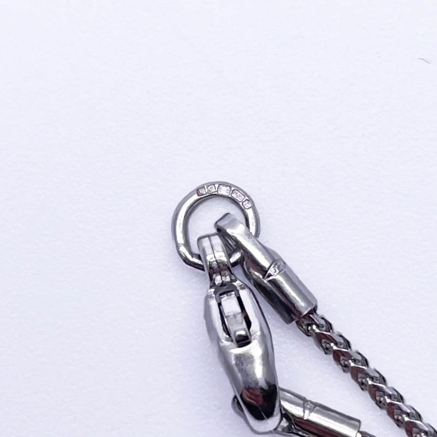 18ct White Gold Franco Necklace 16''inch 