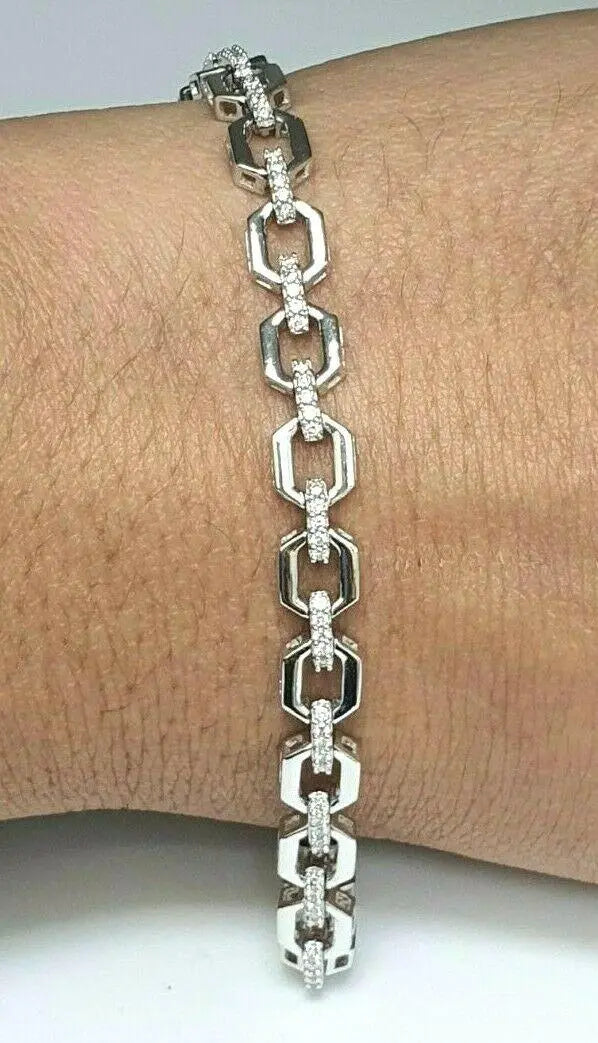 18ct White Gold & Diamond Ladies Bracelet 0.70cts 7.5'' Inches  Diamond Bracelets