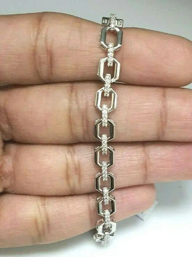 18ct White Gold & Diamond Ladies Bracelet 0.70cts 7.5'' Inches  Diamond Bracelets