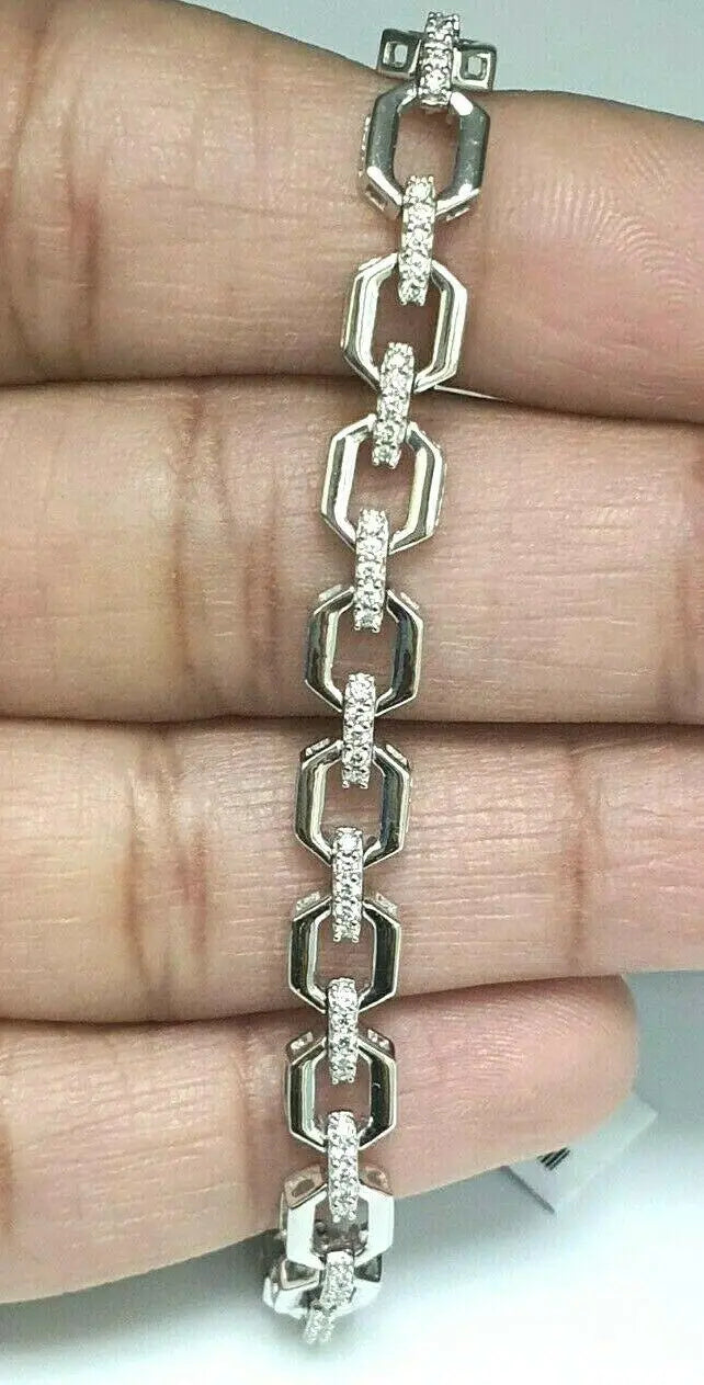 18ct White Gold & Diamond Ladies Bracelet 0.70cts 7.5'' Inches  Diamond Bracelets