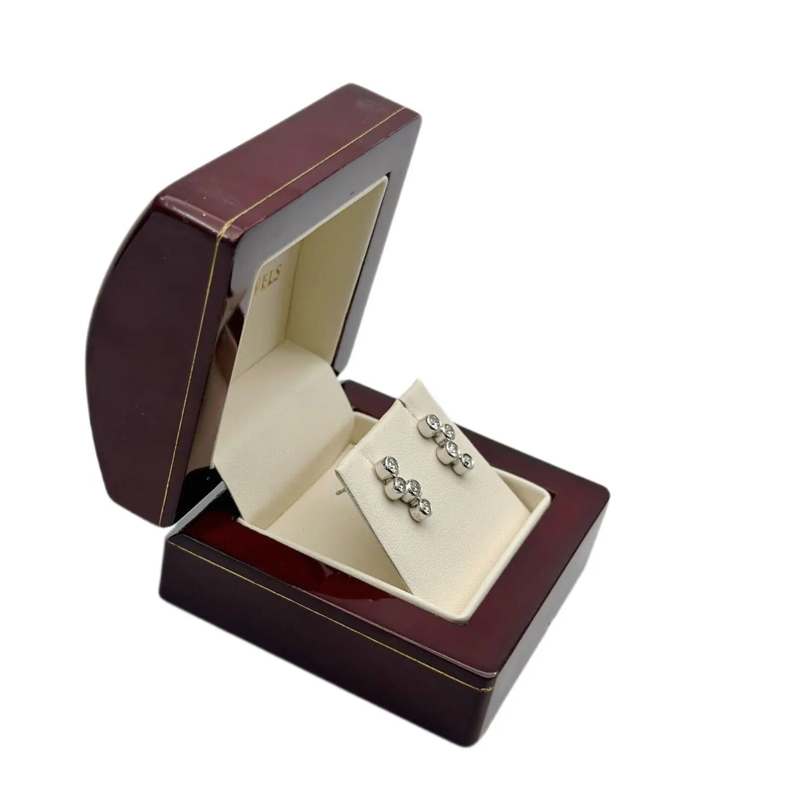 18ct White Gold & Natural Diamond Bubble Drop Earrings 0.65ct 