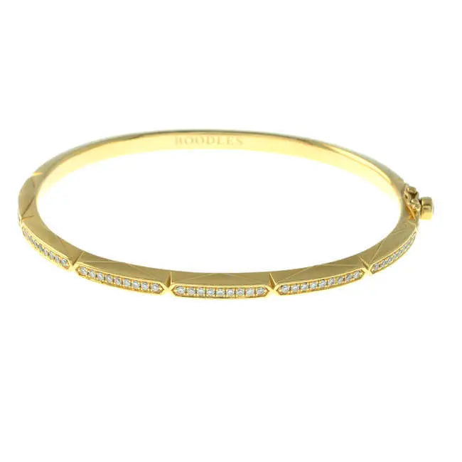 18ct Yellow Gold Diamond Bangle/Bracelet From Boodles Art Deco Jazz Collection 0.63ct  Diamond Bracelets