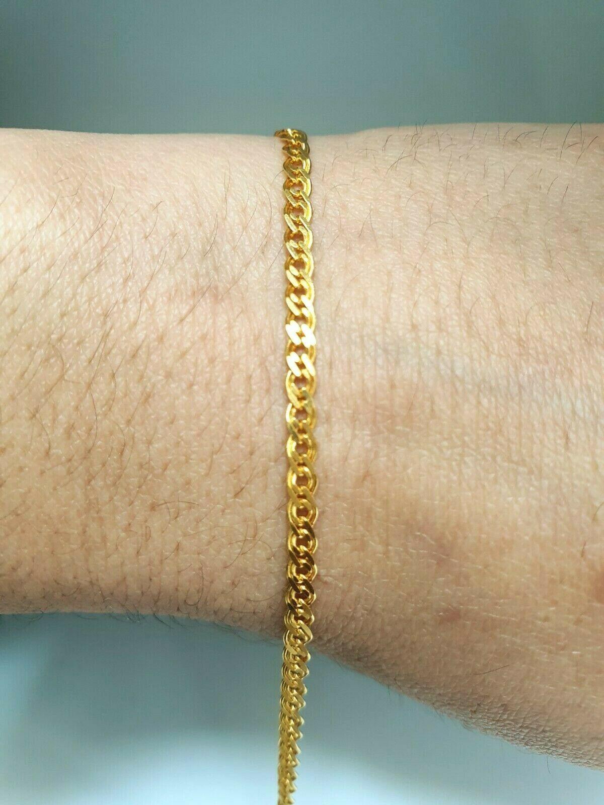 22ct Yellow Gold Ladies Fancy Link Bracelet 7.5 inches