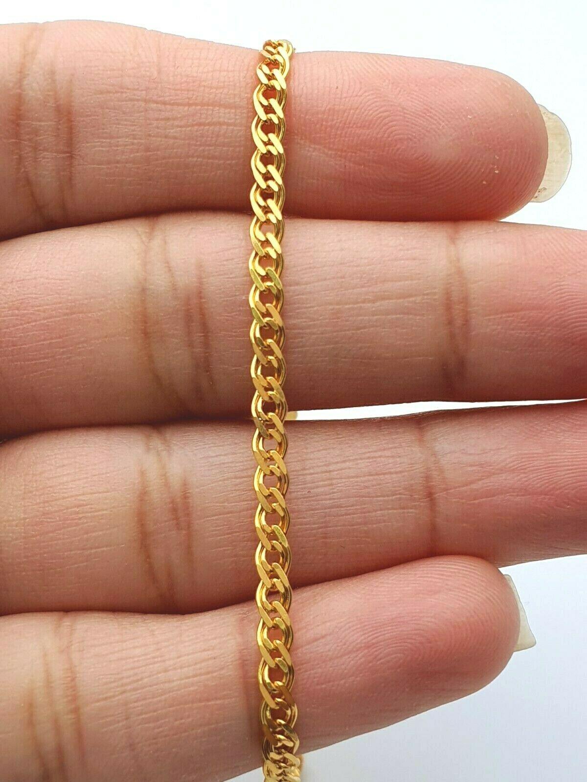 22ct Yellow Gold Ladies Fancy Link Bracelet 7.5 inches