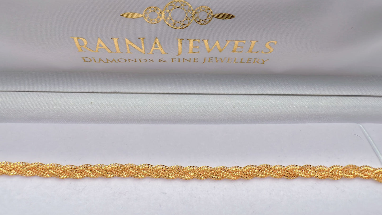 22ct Yellow Solid Gold Ladies Bracelet