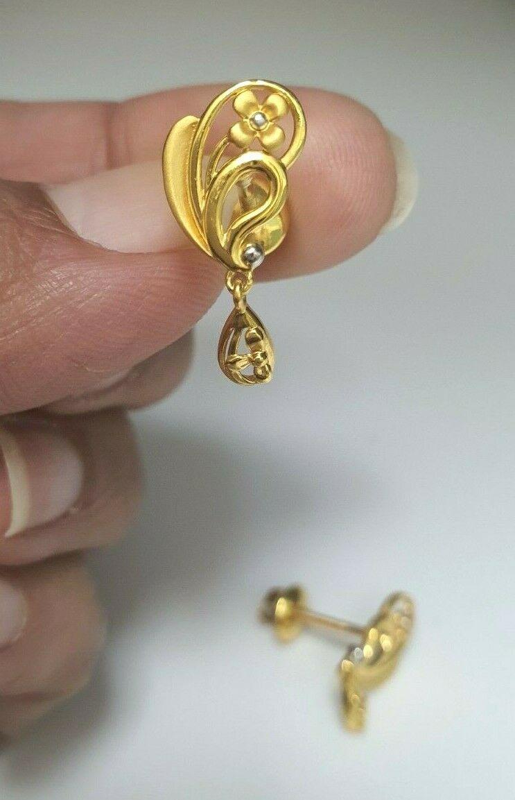 20kt Vintage Gold Earrings Filigree Work Gold Earrings Jumki - Etsy