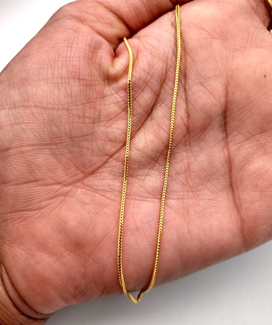 22ct / 22K Yellow Gold Mens/Ladies Fancy Chain Necklace 18'' inches Stamped