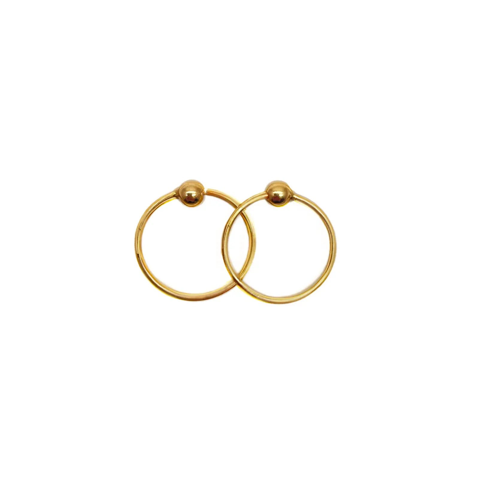 22ct Plain Polished Yellow Gold Children's & Adult Tiny Hoop Pair Earrings 10mm 