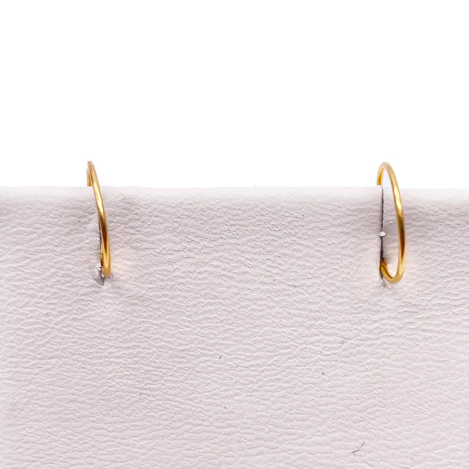 22ct Plain Polished Yellow Gold Children's & Adult Tiny Hoop Pair Earrings 10mm 