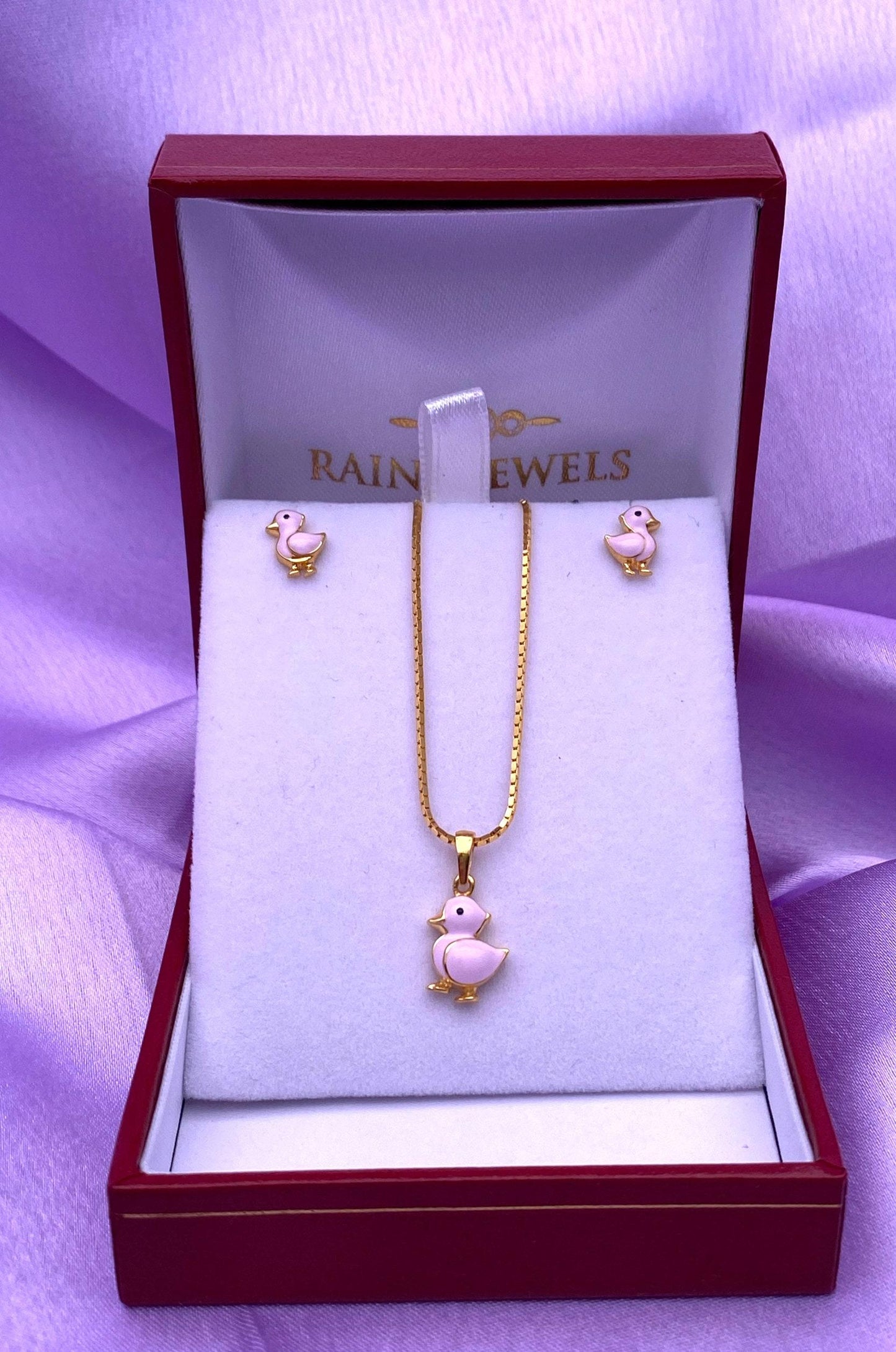 22ct Yellow Gold Babies/Children Necklace and Earrings Set