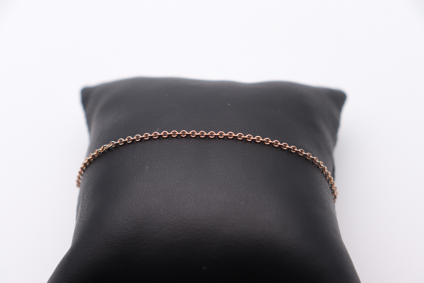 18ct Rose Gold Trace Chain Bracelet 7.5 inches Hallmarked 1.9gms