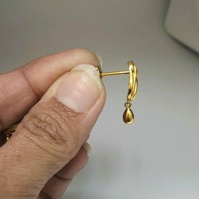 22ct Yellow Gold Ladies Drop Earrings 4.4 Grams